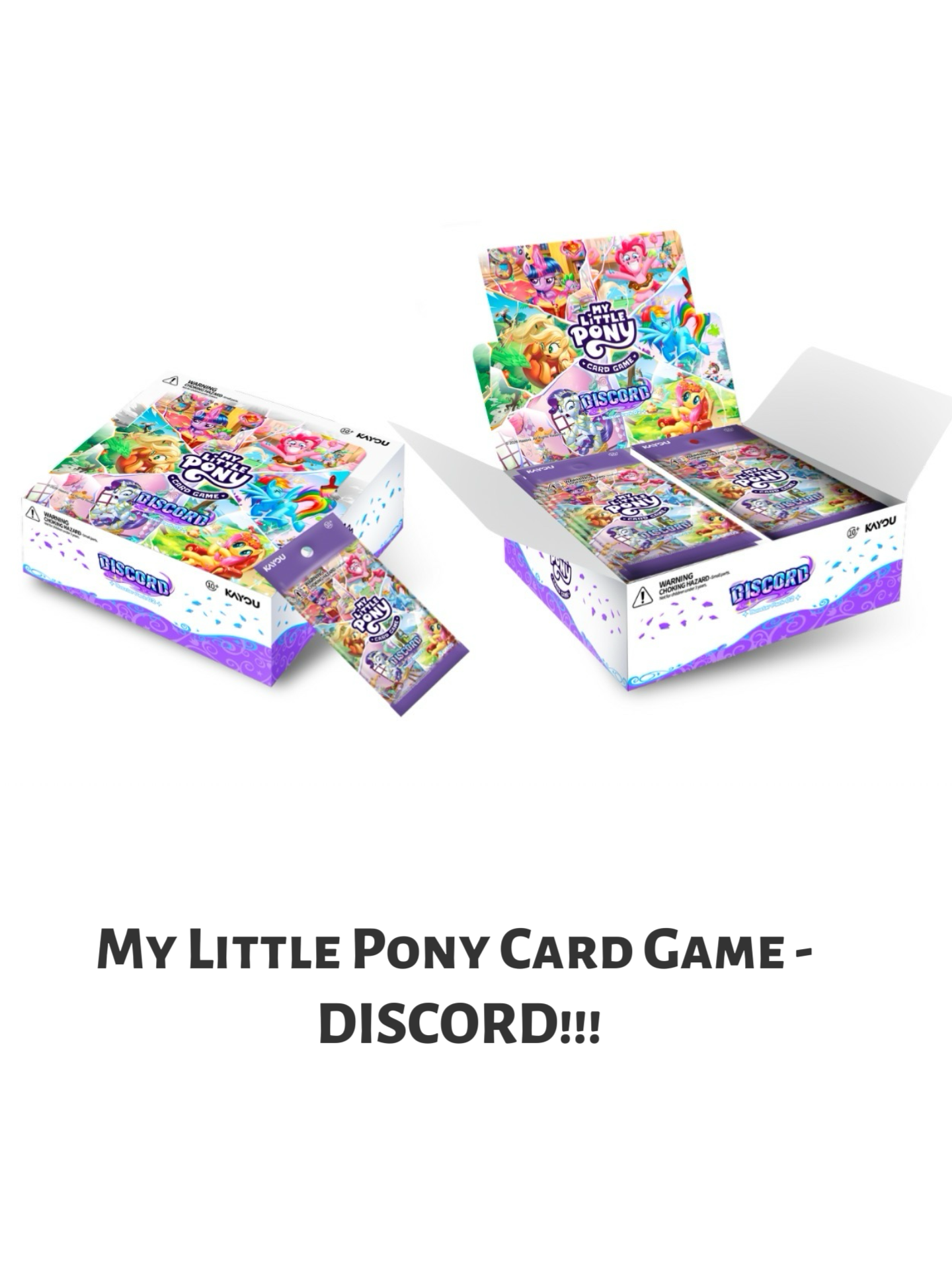 KAYOU My Little Pony Trading Card Game - DISCORD!!! My little pony TCG Booster Pack English Version