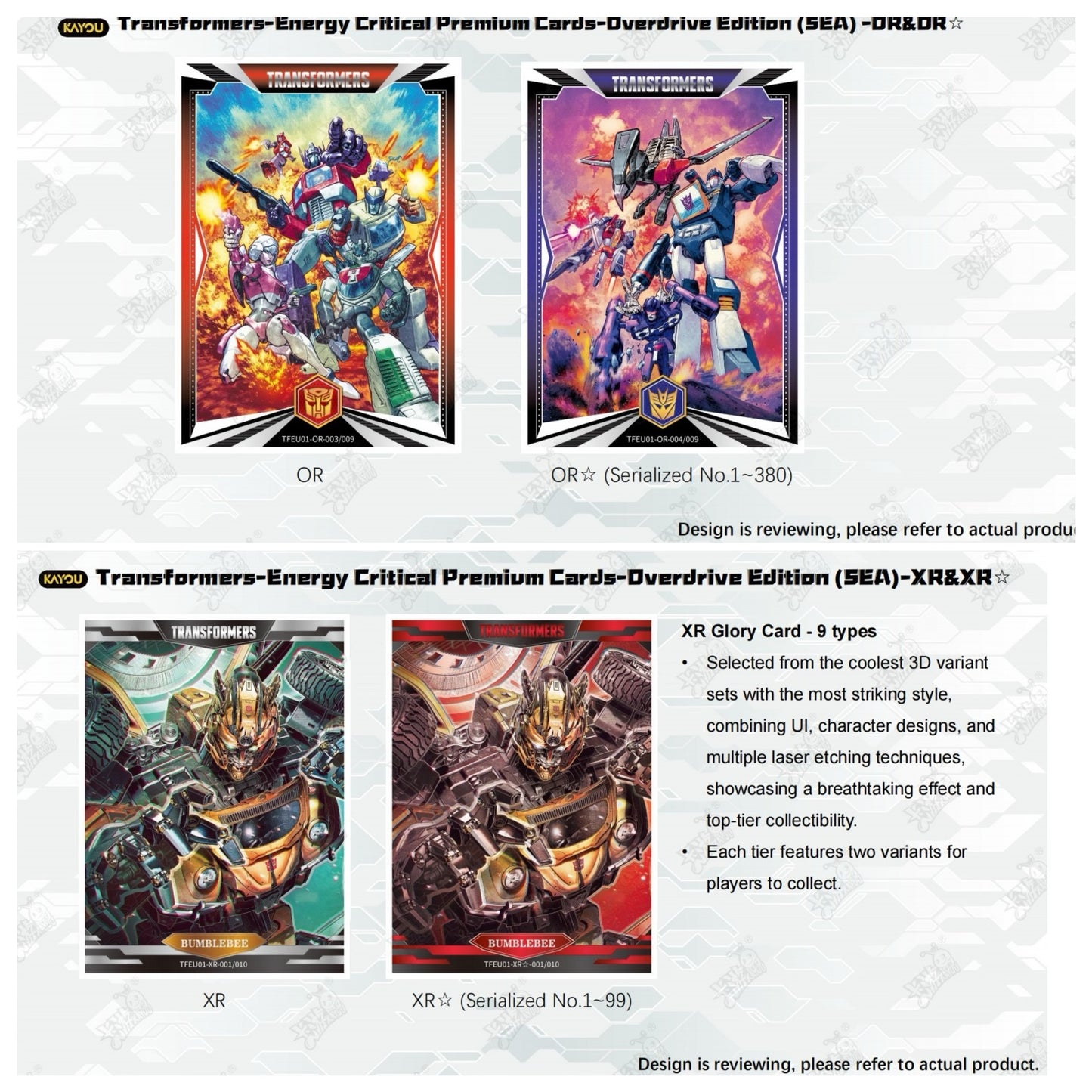 TRANSFORMERS-ENERGY CRITICAL PREMIUM CARDS-OVERDRIVE EDITION
-001B-SEA
