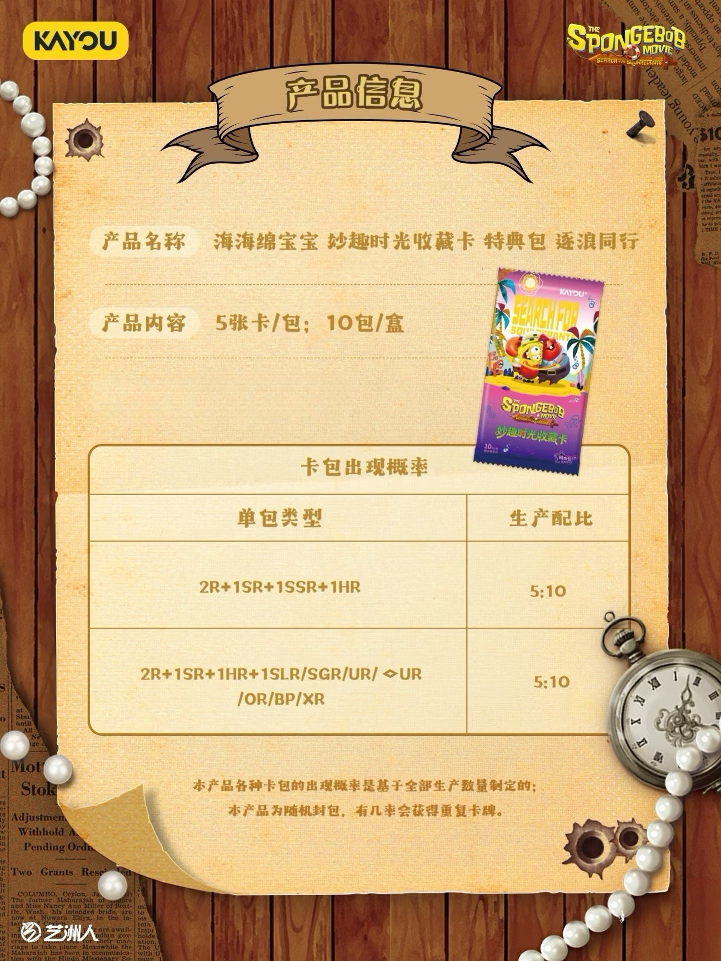 KAYOU SpongeBob SquarePants Fun Moments Collection Cards - Special Bonus Pack Wave 3