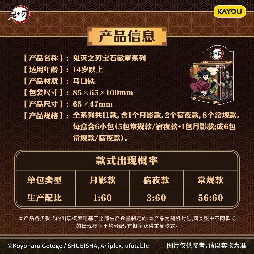Demon Slayer: Kimetsu no Yaiba Gem Badge Series Vol.1