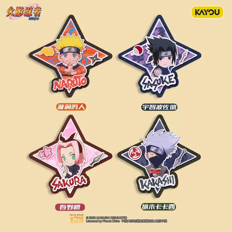 KAYOU Naruto: Shonen Arc Companion Series Non-Woven Fabric Badges - Officially Licensed Anime Merchandise Brooches Full Box
