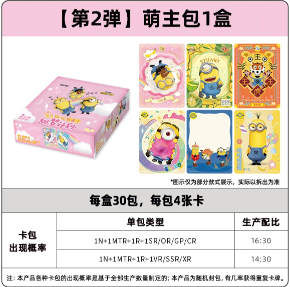 KAYOU Minions Bana Bana Cards – Cute Master Wave 2