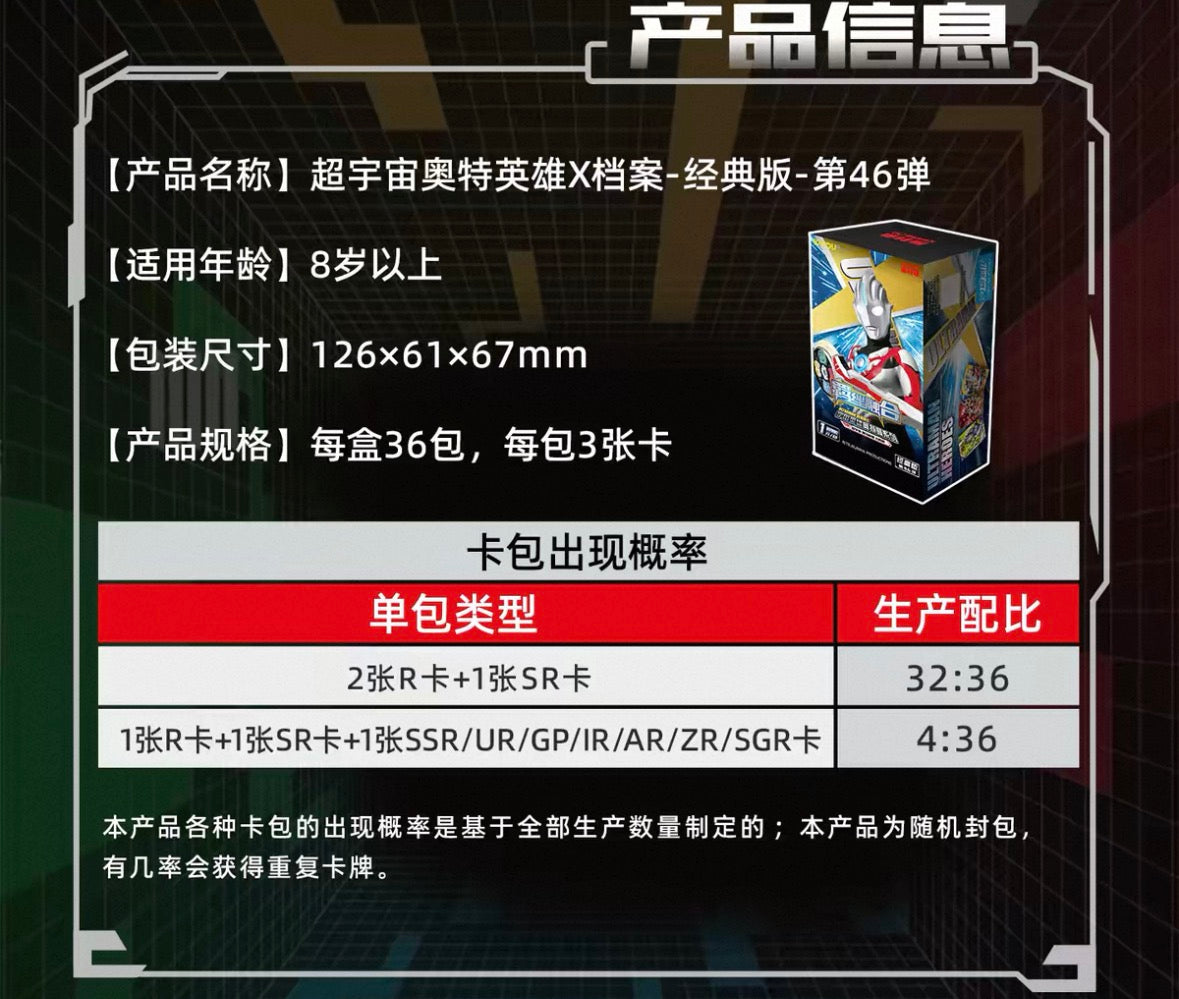 Ultraman Heroes X File Classic Edition Wave 46