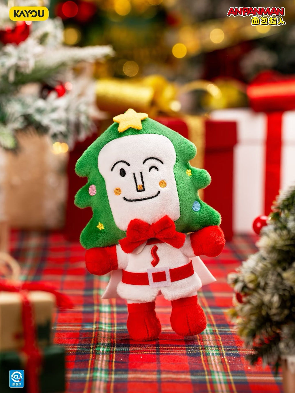 KAYOU Anpanman - Christmas GIFT Series - Christmas Plush Doll Keychain 18CM KAYOU Anpanman Christmas Gift Series Christmas Plush Doll Plush Keychain