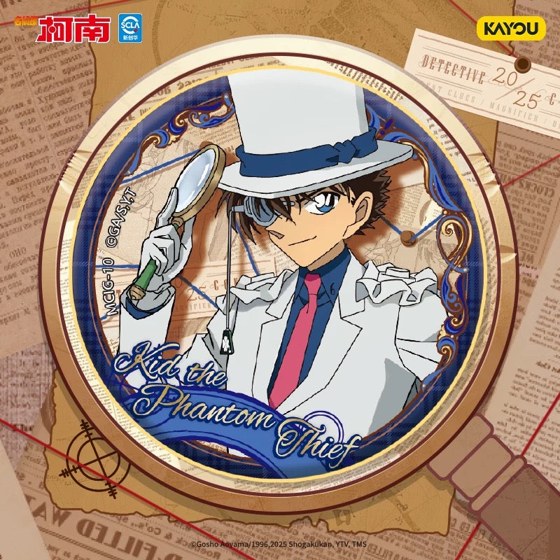 KAYOU Detective Conan Tin Badge Series – Official Authentic Anime Merchandise Badge Collection (1 Full Box)