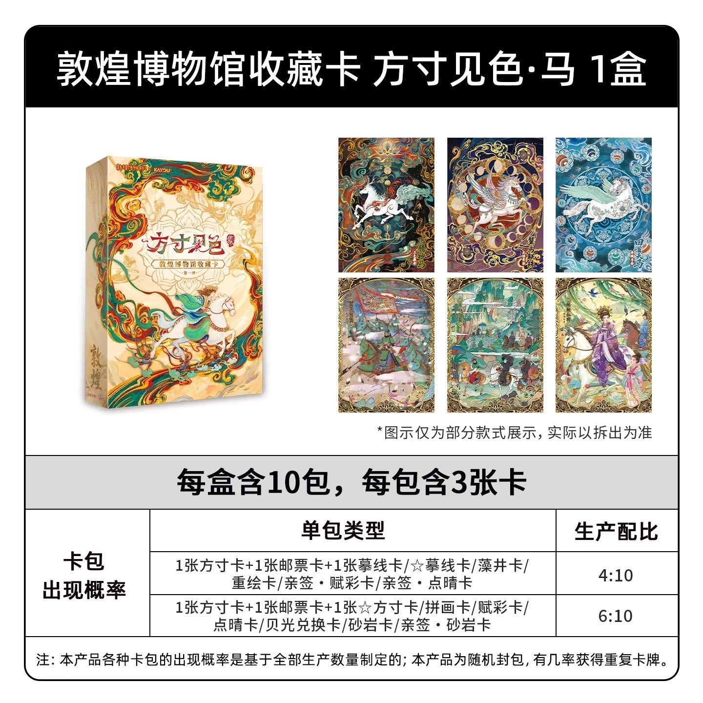 KAYOU × Dunhuang Museum Collection Cards – Hues of Square Frame Horses Wave 1