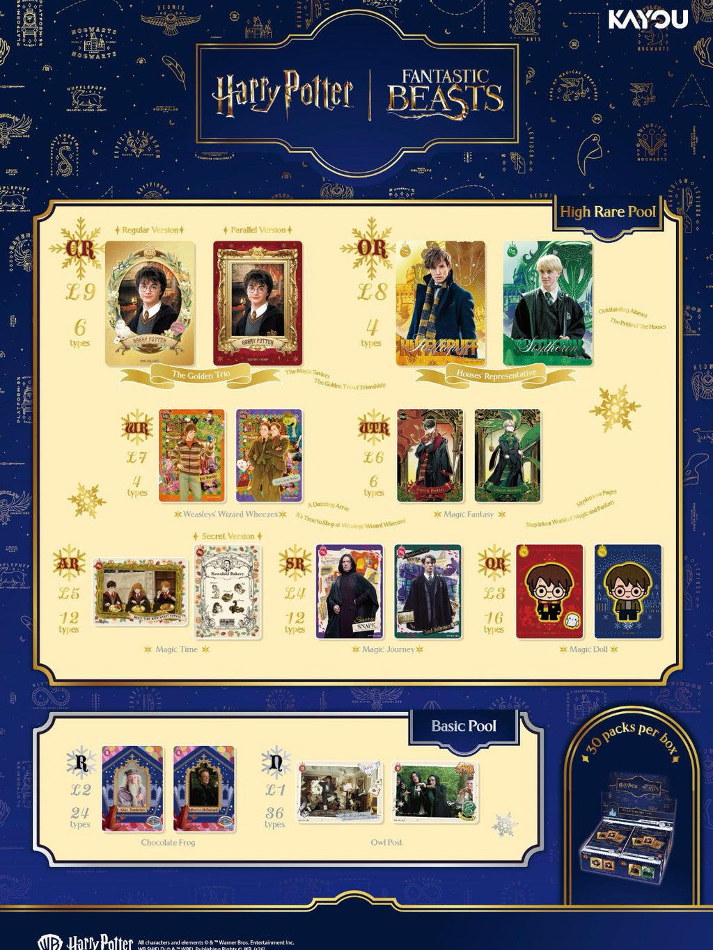 KAYOU Harry Potter Wizard Collection Cards – Departure Edition SEA (English Version)