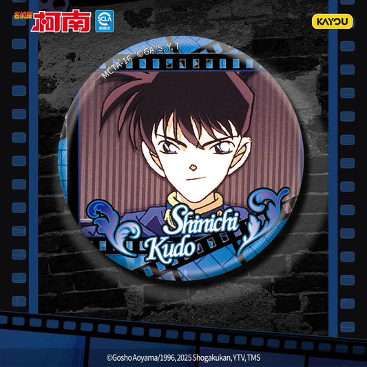 KAYOU Detective Conan Anime Theme Badge Series - Official Authentic Anime Merchandise Tin Badges (One Full Box Contains 6 Pieces)