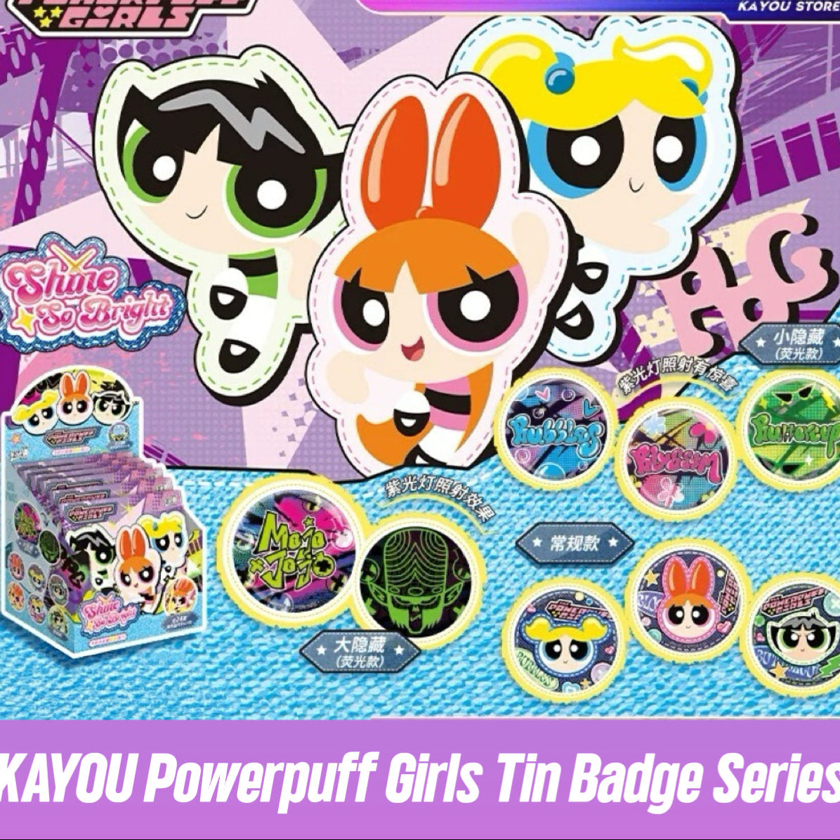 KAYOU The Powerpuff Girls Tin Badge Series | Official Licensed Anime Merchandise (Pin/Badge)