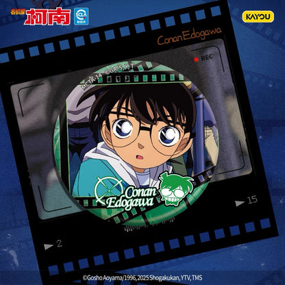 KAYOU Detective Conan Anime Theme Badge Series - Official Authentic Anime Merchandise Tin Badges (One Full Box Contains 6 Pieces)