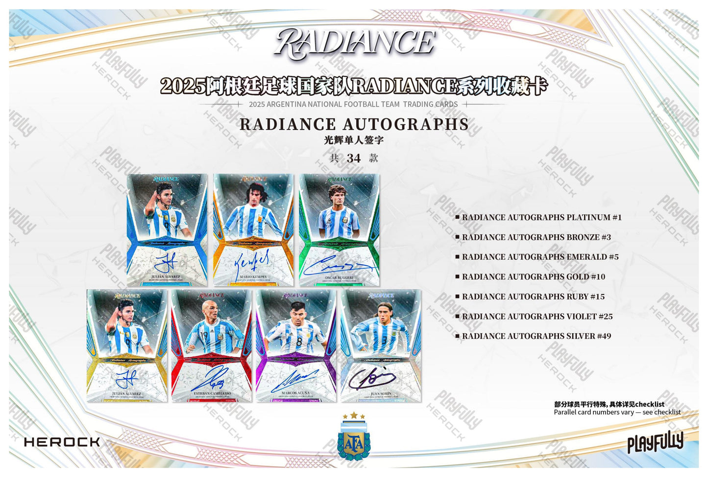 2025 Argentina National Football Team RADIANCE Trading Cards