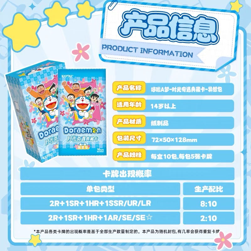KAYOU Doraemon‑Time Adventure Premium Collection Card‑Fantasy Booster Pack‑Series 1