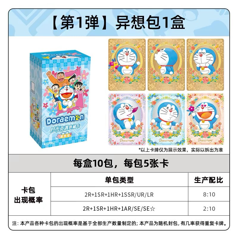 KAYOU Doraemon‑Time Adventure Premium Collection Card‑Fantasy Booster Pack‑Series 1