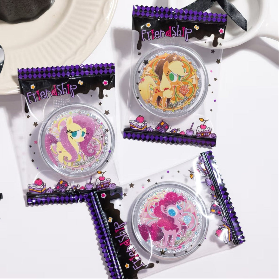 KAYOU My Little Pony Double-Sided Candy Badge – Starlight Fantasy Edition (1 Full Box / 10 pcs)