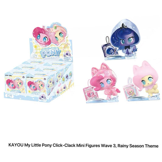 KAYOU My Little Pony Click-Clack Mini Figures Wave 3, Rainy Season Theme