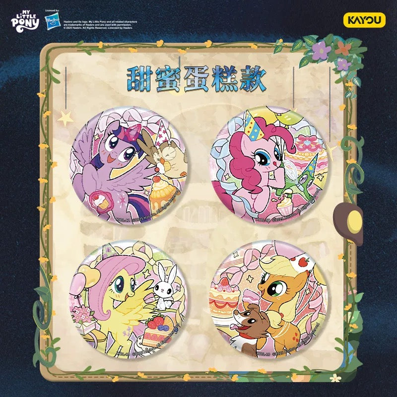 KAYOU My Little Pony Double-Sided Candy Badge – Star Fantasy Edition | One Full Box (Contains 6 Packs)