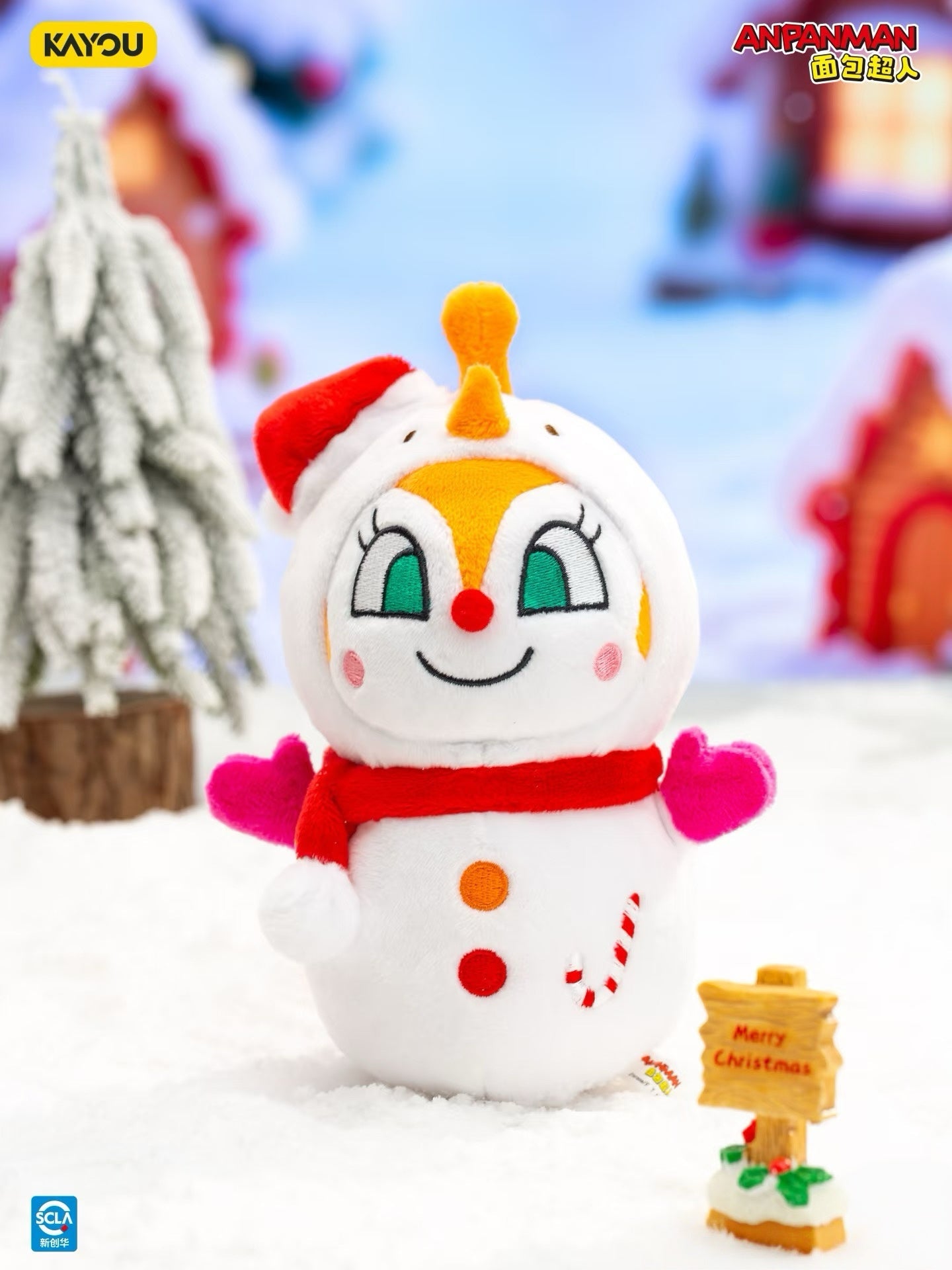 KAYOU Anpanman - Christmas GIFT Series - Christmas Plush Doll Keychain 18CM KAYOU Anpanman Christmas Gift Series Christmas Plush Doll Plush Keychain