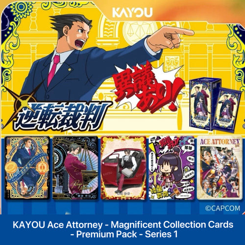 KAYOU Ace Attorney - Magnificent Collection Cards - Premium Pack - Series 1
