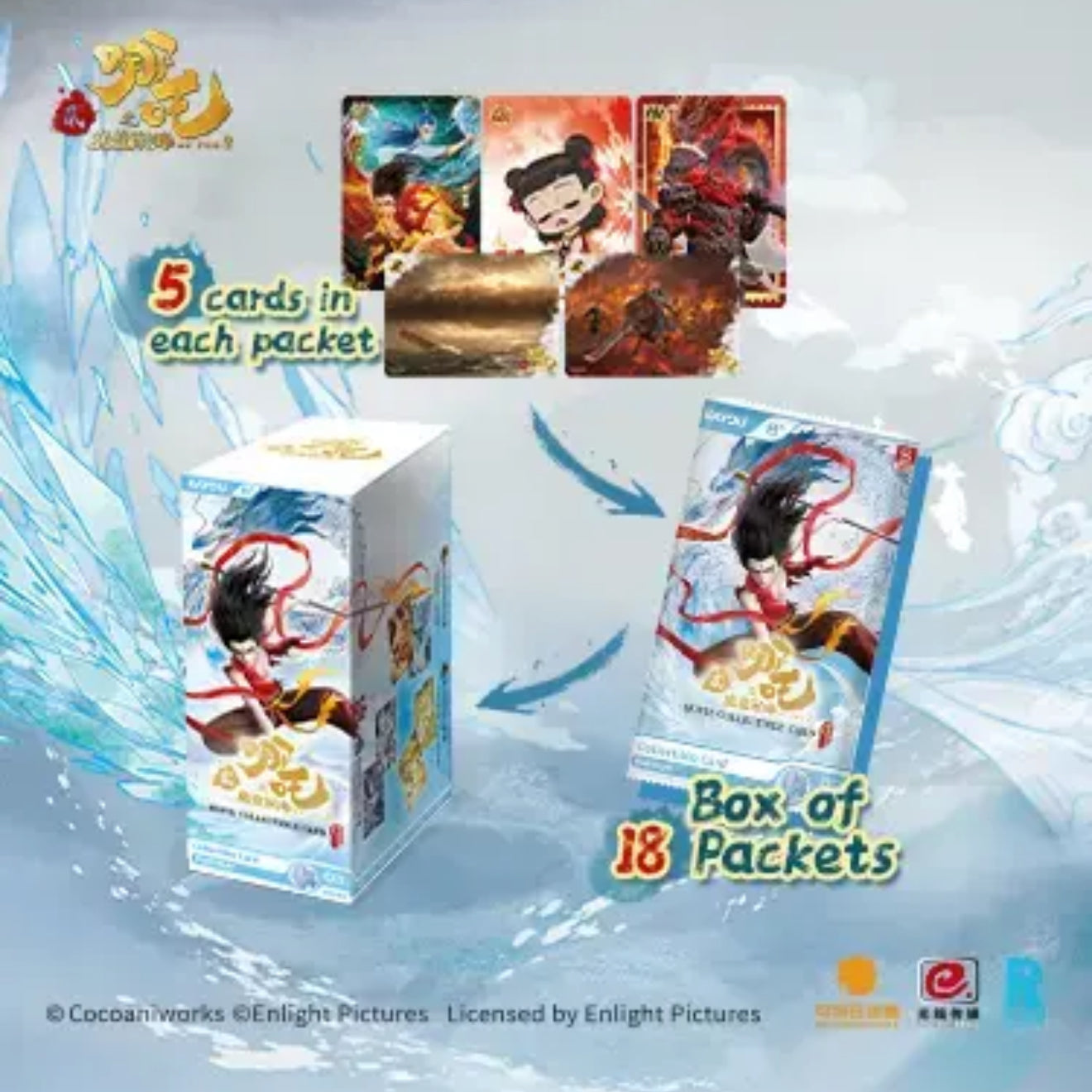 KAYOU Ne Zha: Devil Child's Rampage Movie Collectible Cards – Battle of the Heavens Pack 3rd Series (English Version)