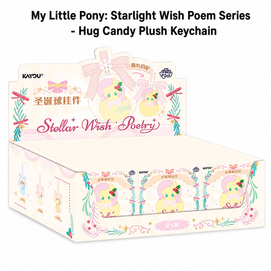 KAYOU My Little Pony: Starlight Wish Poem Series - Hug Candy Plush Keychain One full box (contains 6 small boxes)