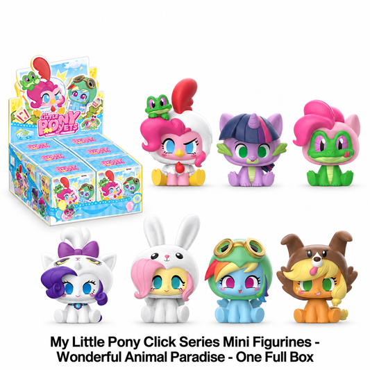 KAYOU My Little Pony Click Series Mini Figurines - Wonderful Animal Paradise- One Full Box (Including 6 Small Boxes)