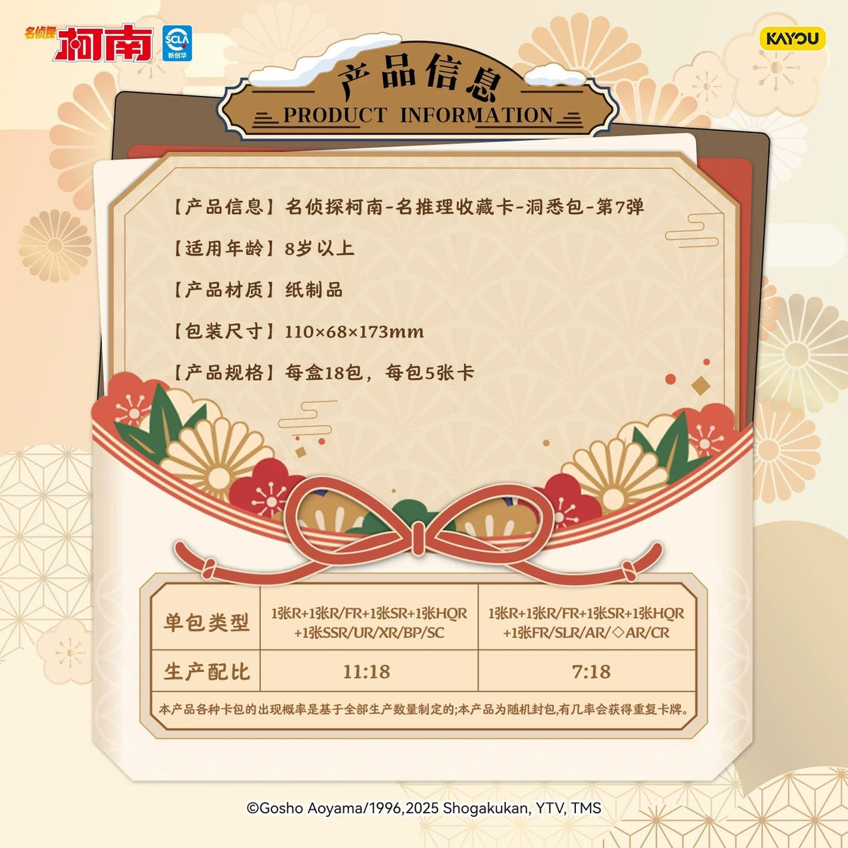 KAYOU Detective Conan Famous Deduction Collection Cards – Insight Pack Series 7 (Full Box)