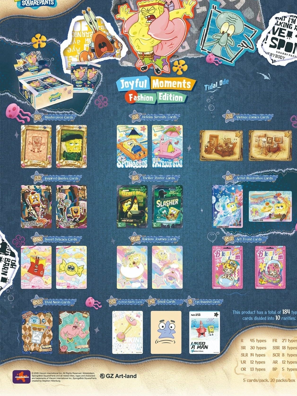 KAYOU SpongeBob SquarePants-Joyful Moments Collectible Cards-Fashion Edition-001-SEA-Series 1