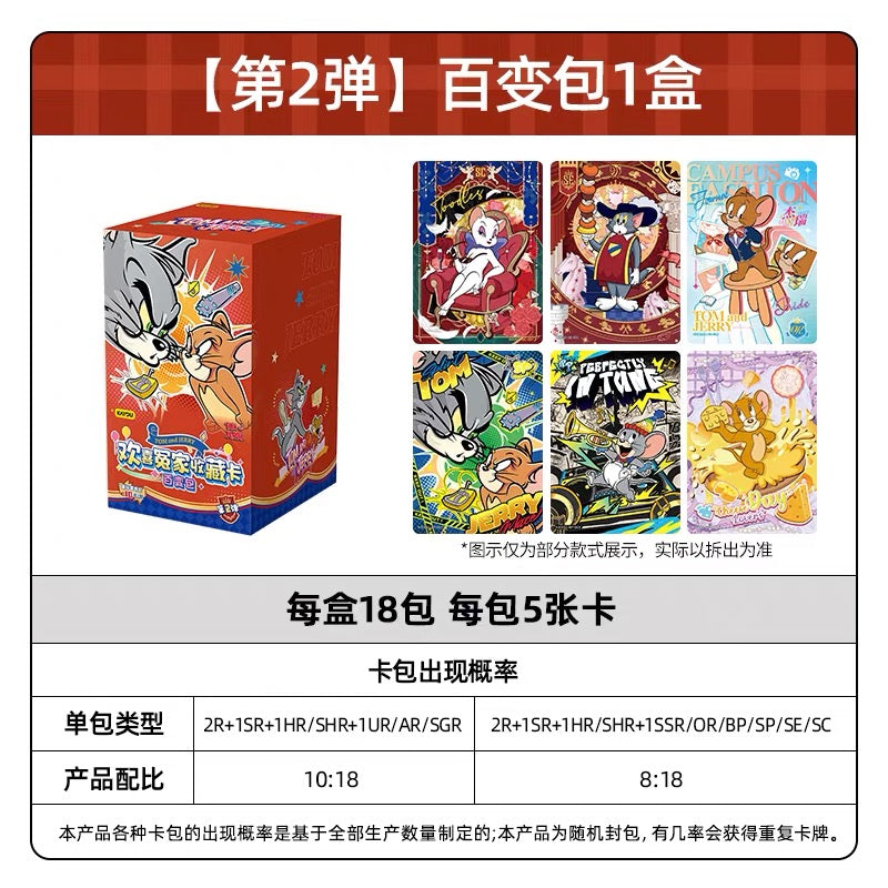 KAYOU Tom and Jerry BFF Collection Cards – Versatile Pack Series 2 Official Licensed Anime Collectible Cards