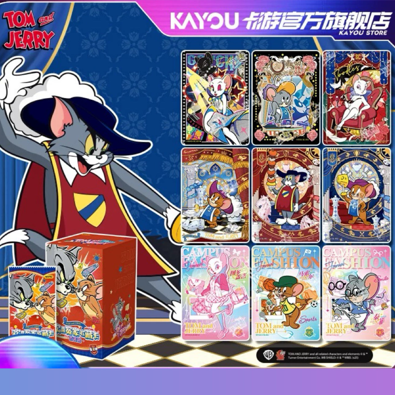 KAYOU Tom and Jerry BFF Collection Cards – Versatile Pack Series 2 Official Licensed Anime Collectible Cards