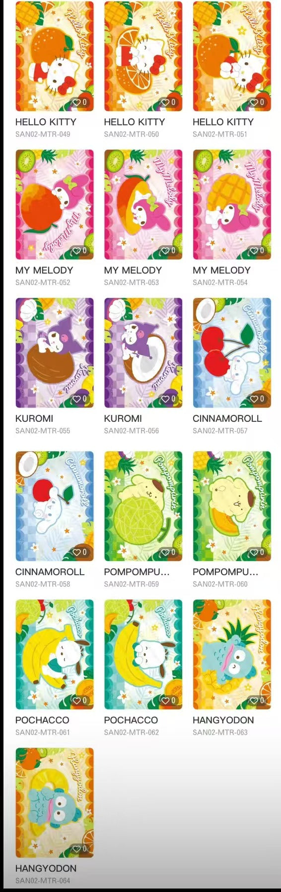 Sanrio Family‑Dreamy Collection Cards‑Premium Pack‑Aroma Tale‑Wave 1