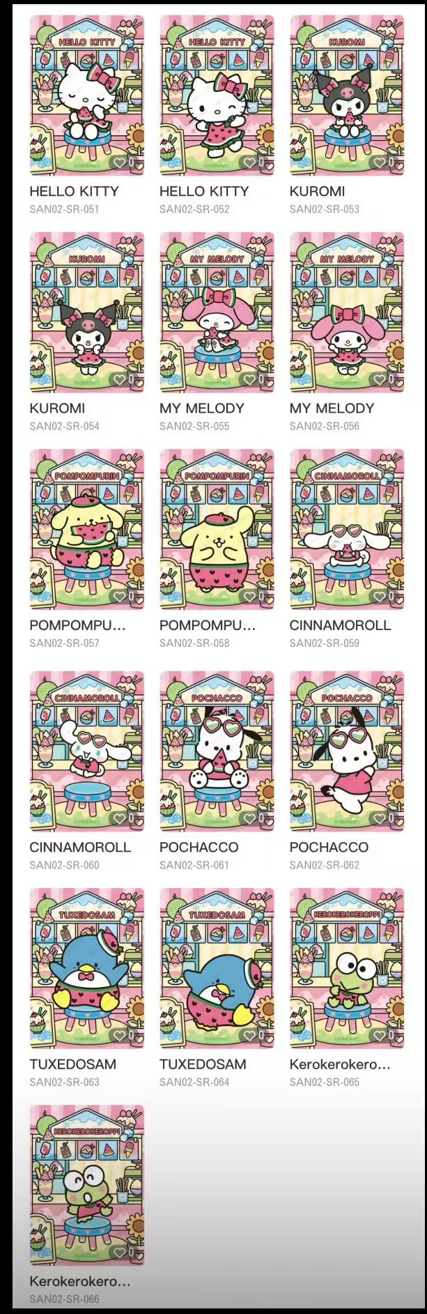 Sanrio Family‑Dreamy Collection Cards‑Premium Pack‑Aroma Tale‑Wave 1