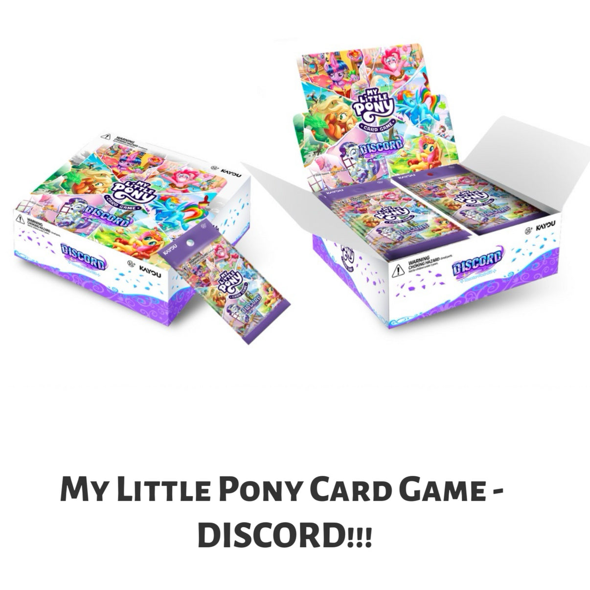 KAYOU My Little Pony Trading Card Game - DISCORD!!! My little pony TCG Booster Pack English Version