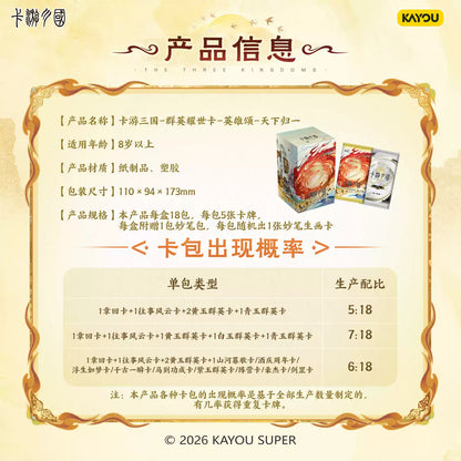 KAYOU Three Kingdoms Hero Ode Cards – Wave 9