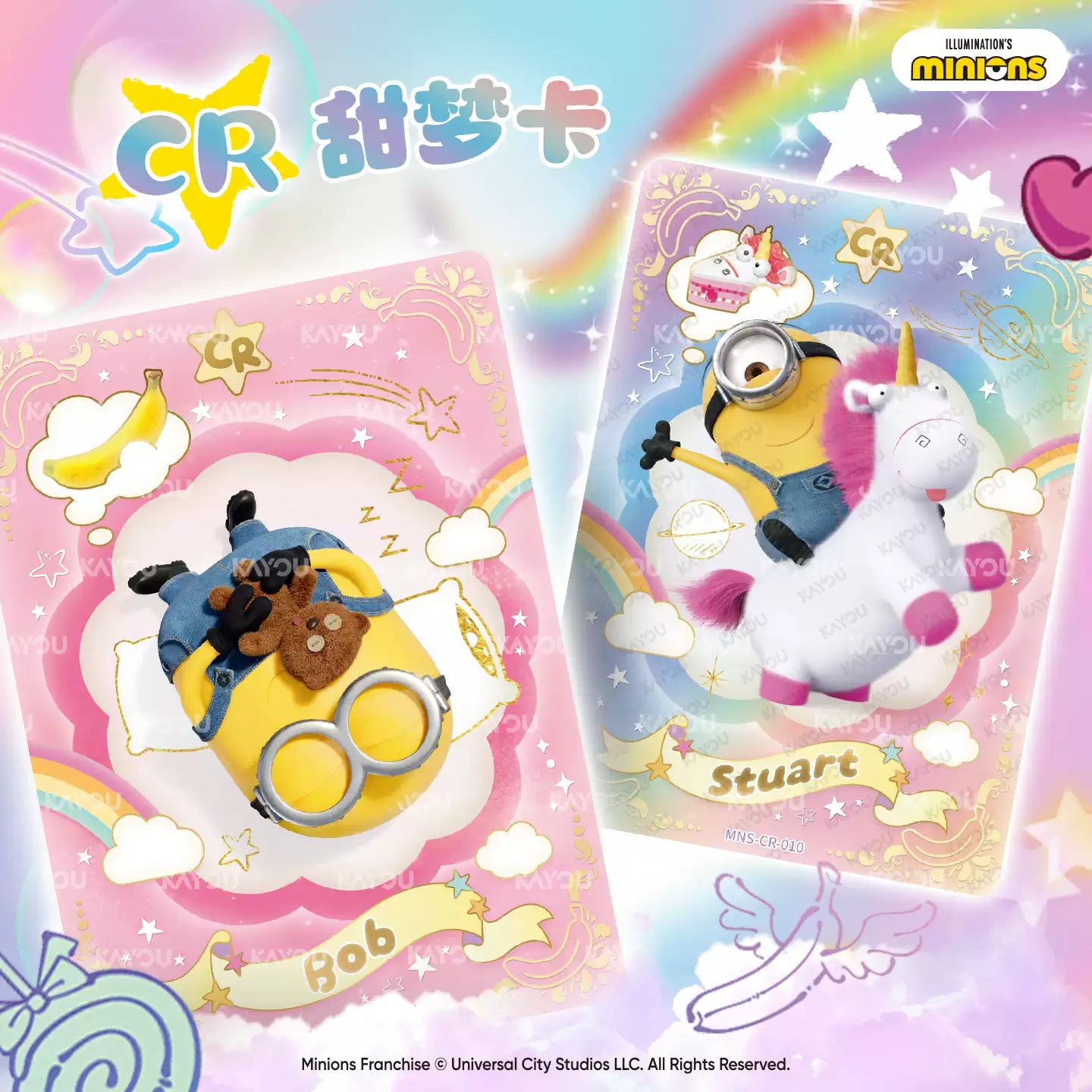 KAYOU Minions Bana Bana Cards – Cute Master Wave 2