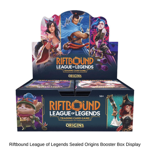 Riftbound League of Legends Sealed Origins Booster Box Display
